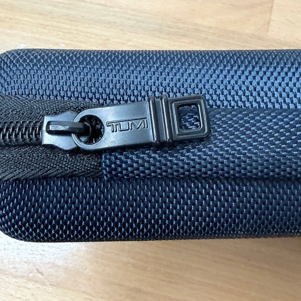 Tumi for Delta Amenity Kit Case Navy Blue Ballistic Nylon Travel Pouch Organizer